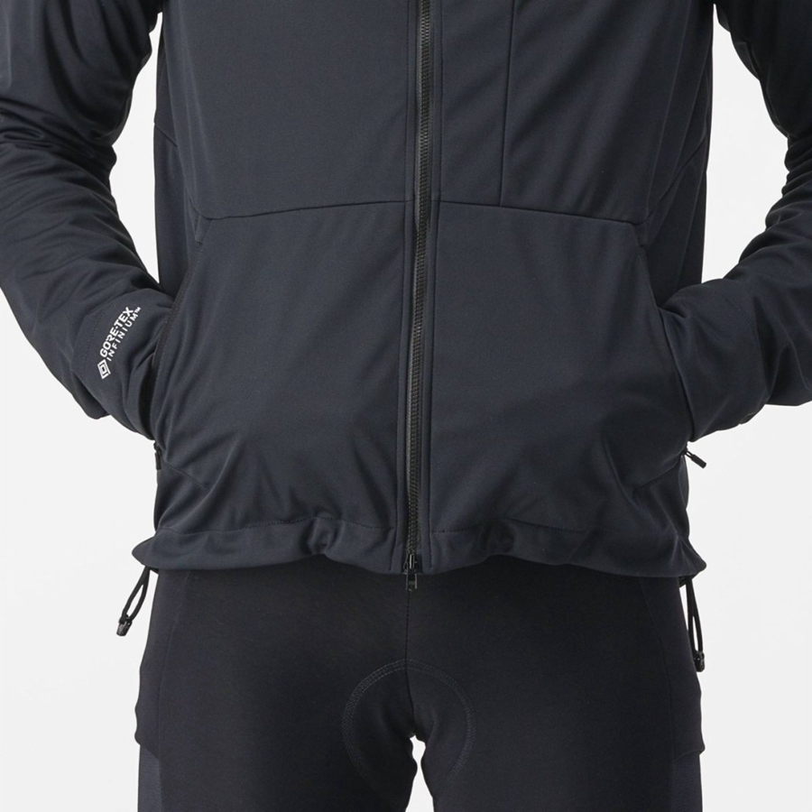 Black Rawlings TRAIL HOODIE Men Jackets | 4165ZVSKL