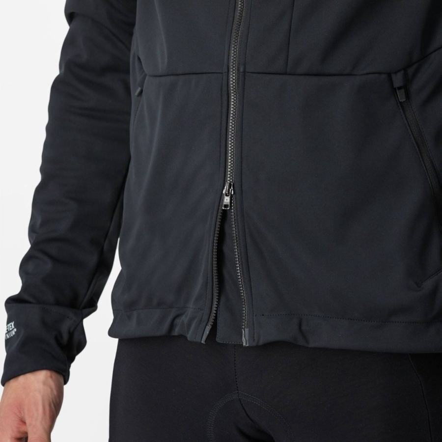 Black Rawlings TRAIL HOODIE Men Jackets | 4165ZVSKL