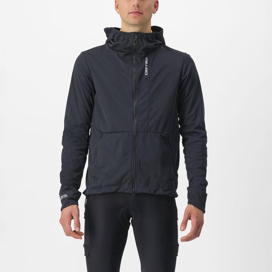 Black Rawlings TRAIL HOODIE Men Jackets | 4165ZVSKL