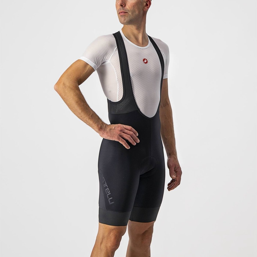 Black Rawlings TUTTO NANO Men Bib Shorts | 6382UKVPR