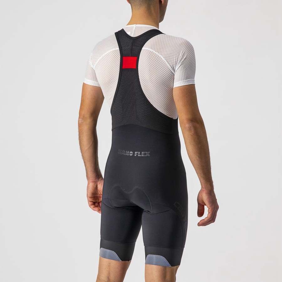 Black Rawlings TUTTO NANO Men Bib Shorts | 6382UKVPR