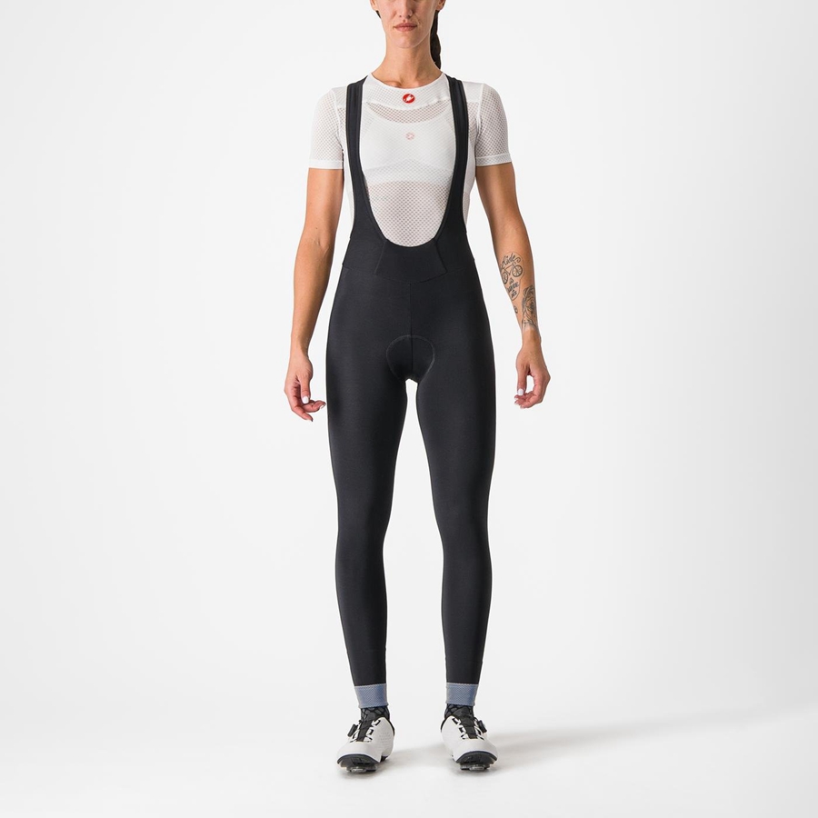 Black Rawlings TUTTO NANO W Women Bib Tights | 8532OSRZX