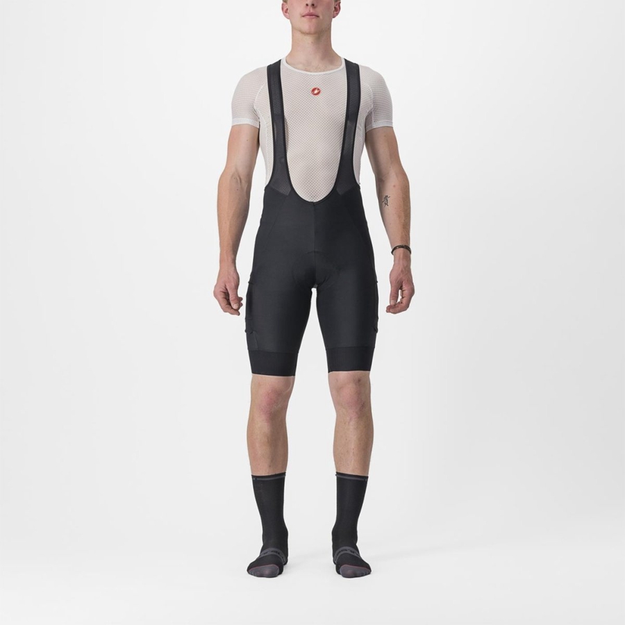 Black Rawlings UNLIMITED CARGO Men Bib Shorts | 9501WQZFH