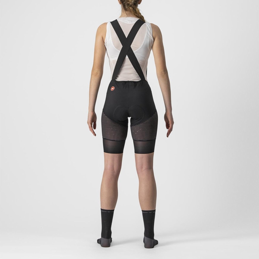 Black Rawlings UNLIMITED DT W LINER Women Bib Shorts | 7136TDNXP