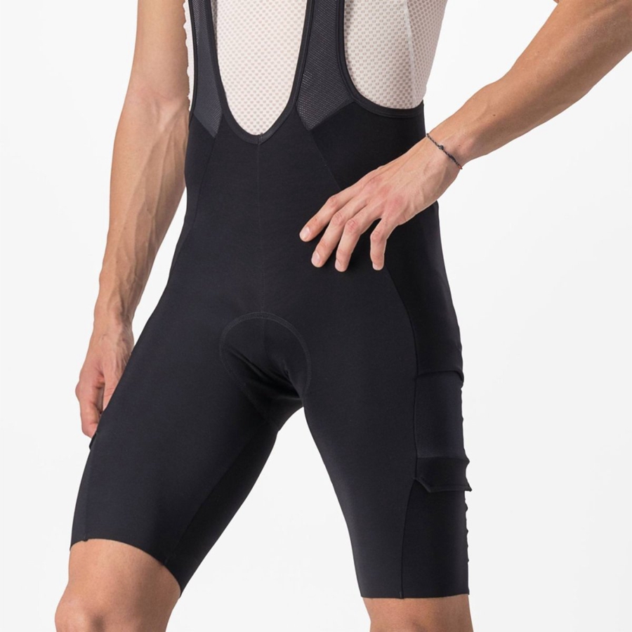 Black Rawlings UNLIMITED THERMAL Men Bib Shorts | 1304PUMVH