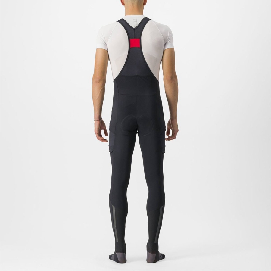 Black Rawlings UNLIMITED TRAIL Men Bib Tights | 2368POBFR