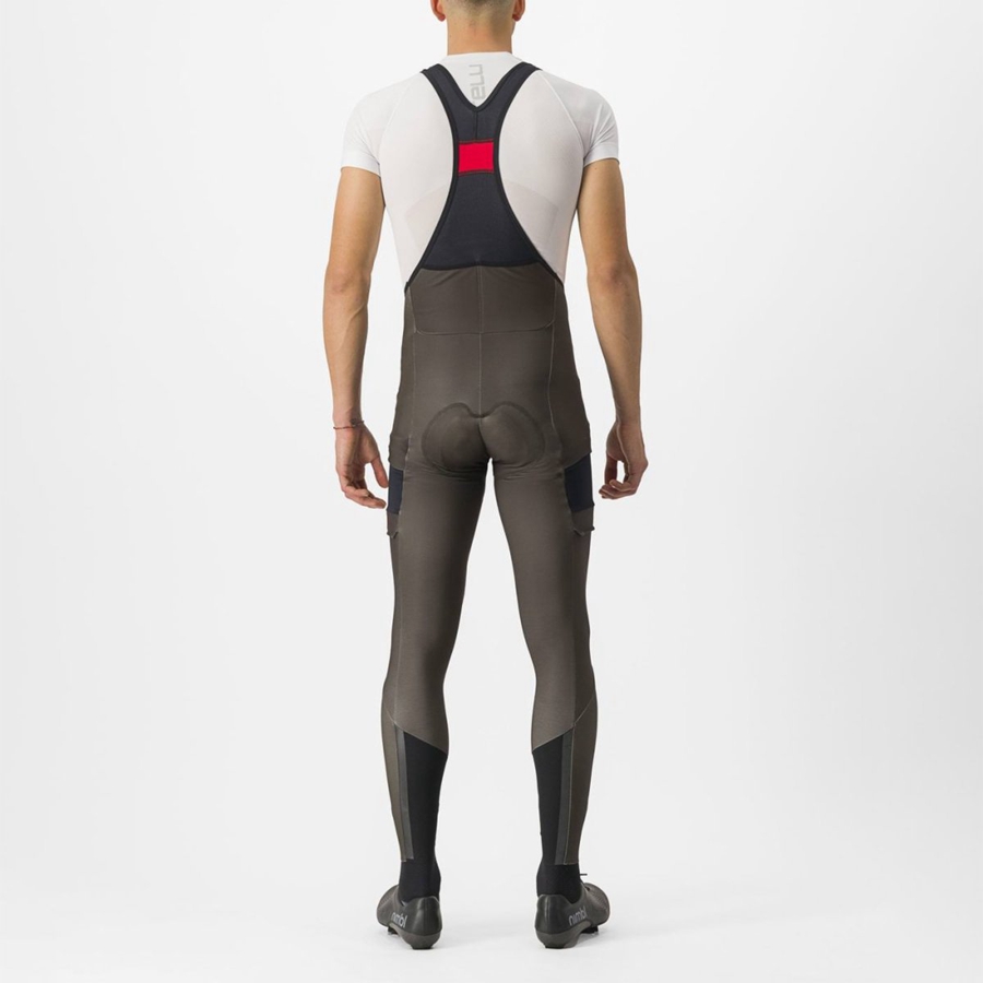 Black Rawlings UNLIMITED TRAIL Men Bib Tights | 1842LHAVB