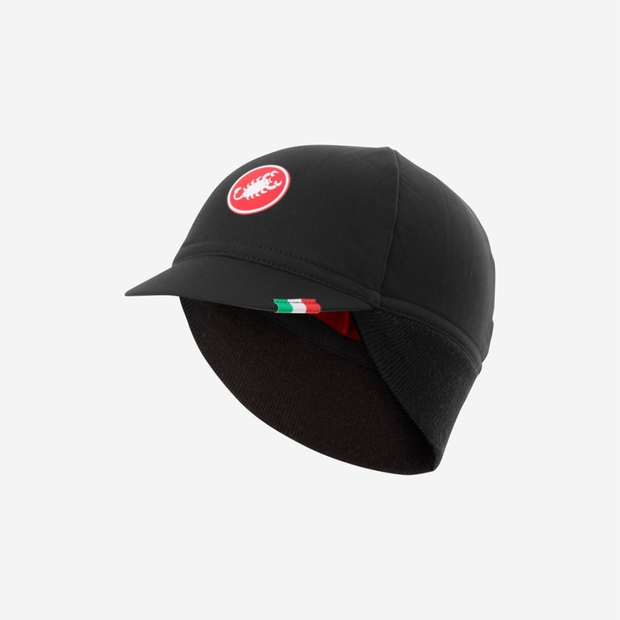 Black Red Rawlings DIFESA THERMAL Men Cap | 5427AUXNQ