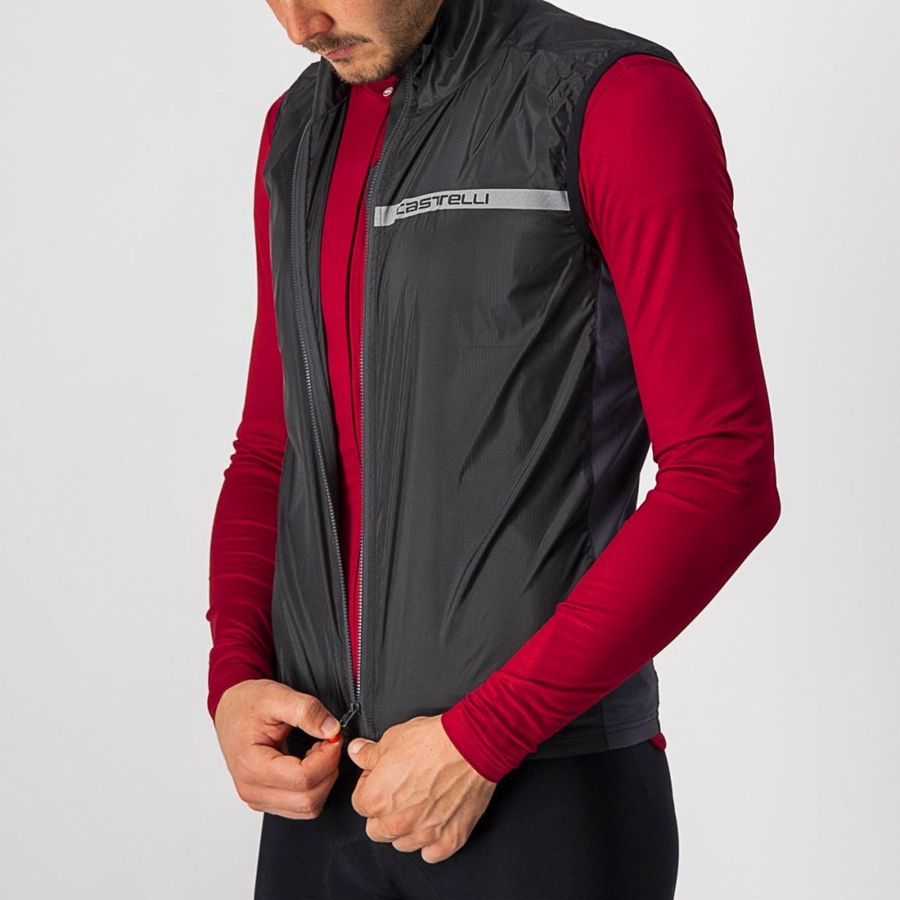 Black / Dark Grey Rawlings SQUADRA STRETCH Men Vest | 6235TYUID