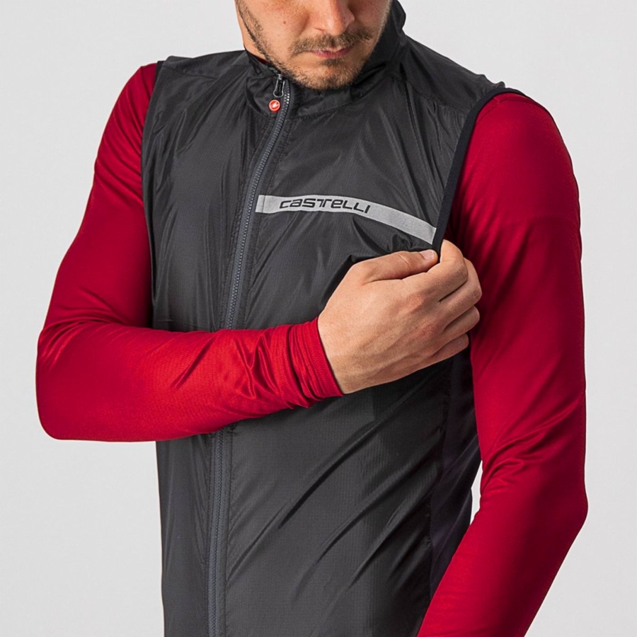 Black / Dark Grey Rawlings SQUADRA STRETCH Men Vest | 6235TYUID