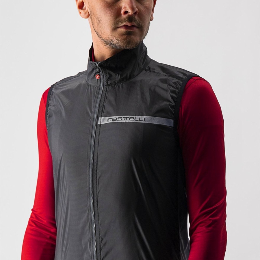 Black / Dark Grey Rawlings SQUADRA STRETCH Men Vest | 6235TYUID