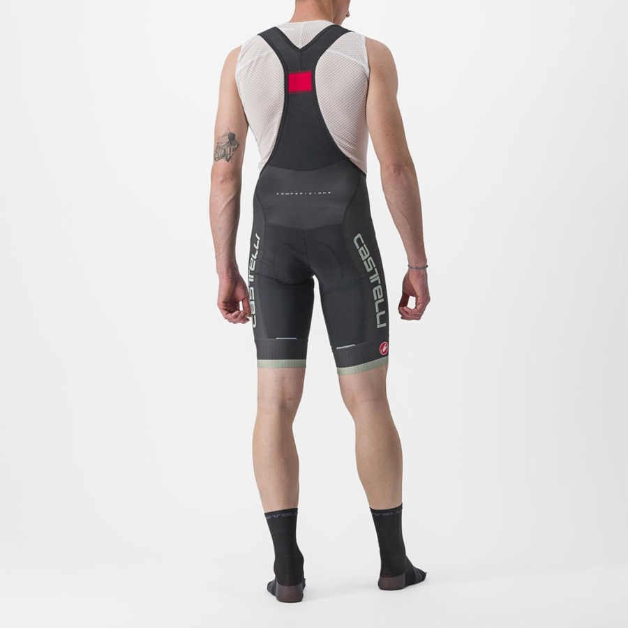 Black / Green Rawlings COMPETIZIONE KIT Men Bib Shorts | 0158TJBWS