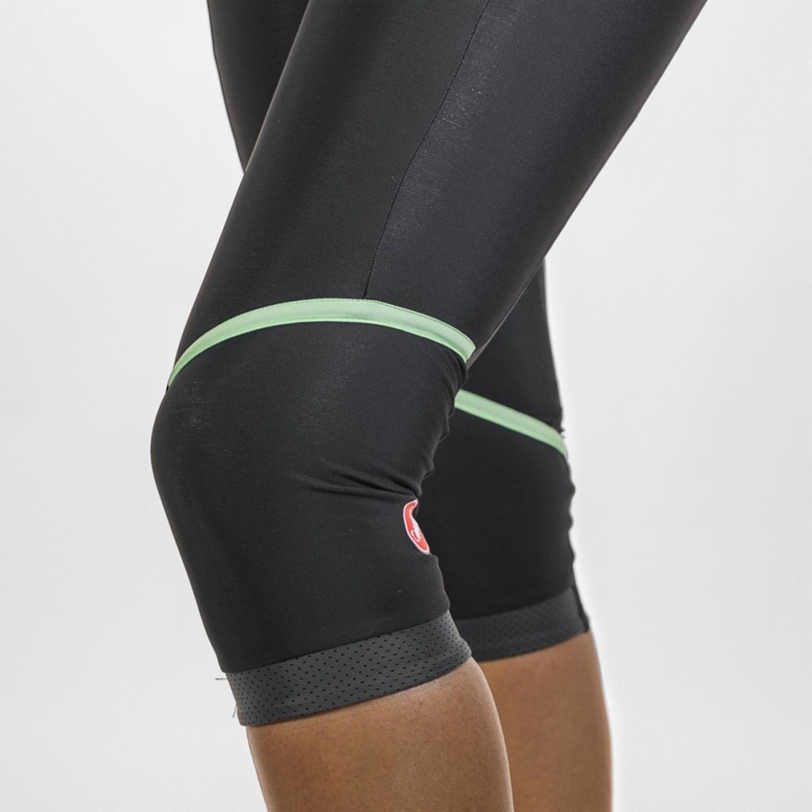 Black / Mint / Black Rawlings VELOCISSIMA THERMAL KNICKER Women Leggings | 8027AHKUC