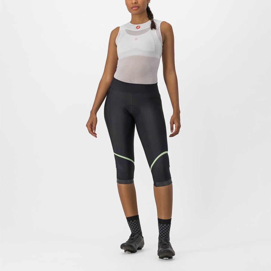 Black / Mint / Black Rawlings VELOCISSIMA THERMAL KNICKER Women Leggings | 8027AHKUC