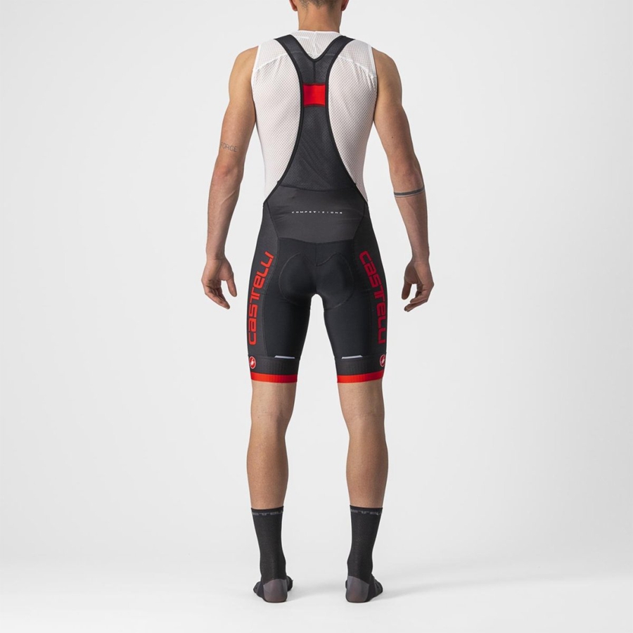 Black / Red Rawlings COMPETIZIONE KIT Men Bib Shorts | 9032MEURB