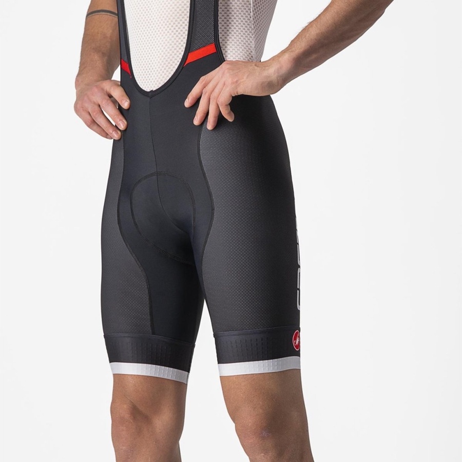 Black / Silver Grey Rawlings COMPETIZIONE KIT Men Bib Shorts | 9187IUWJZ