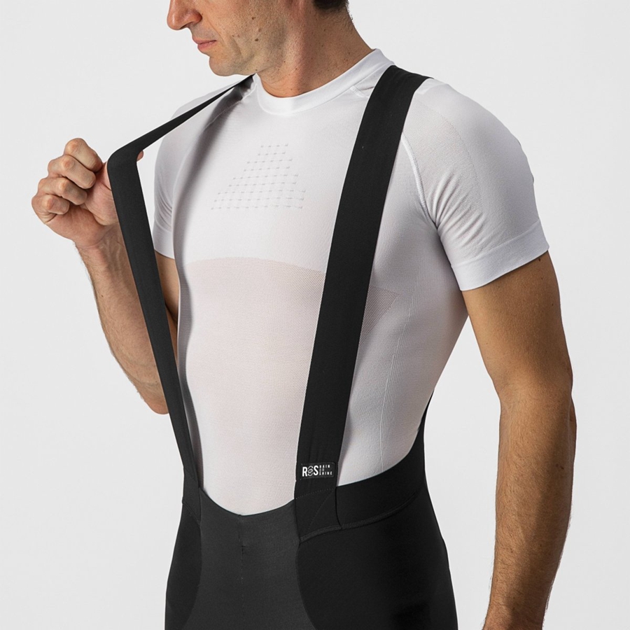 Black / Silver Rawlings SORPASSO RoS Men Bib Tights | 0759JPBTO