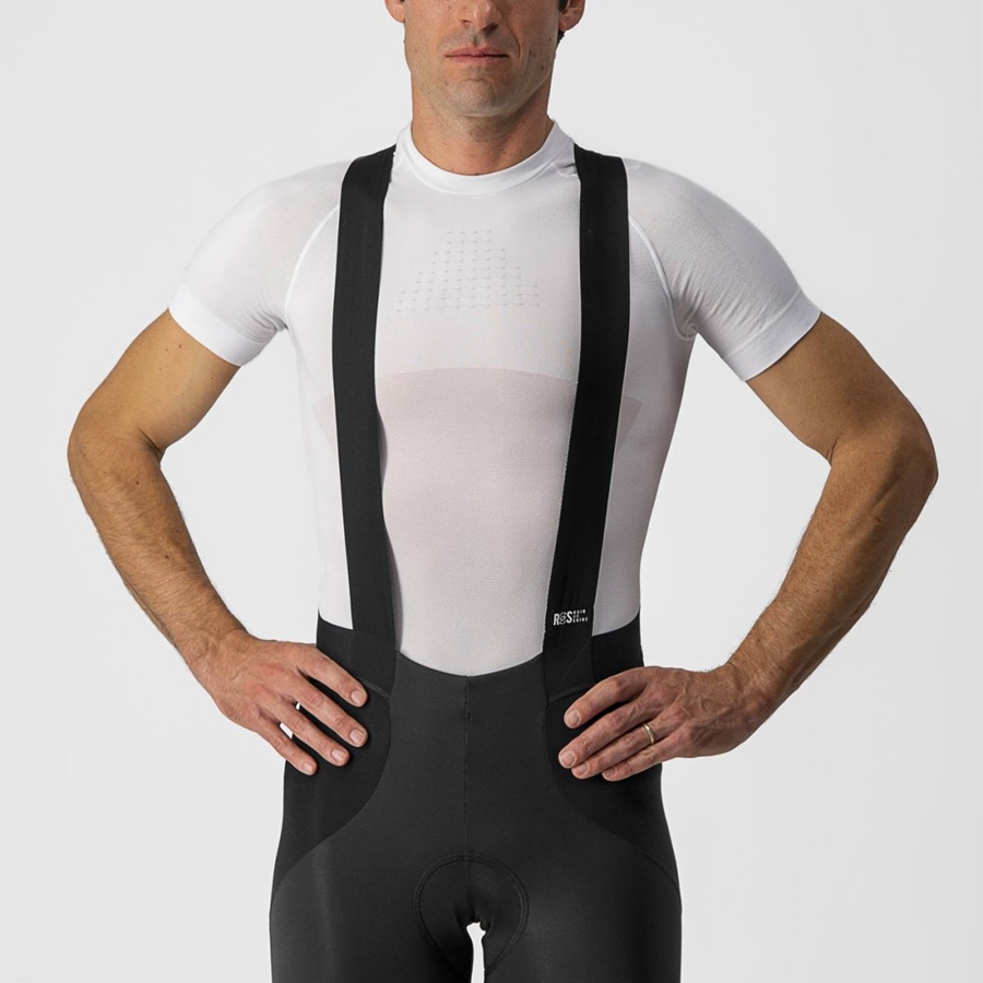 Black / Silver Rawlings SORPASSO RoS Men Bib Tights | 0759JPBTO