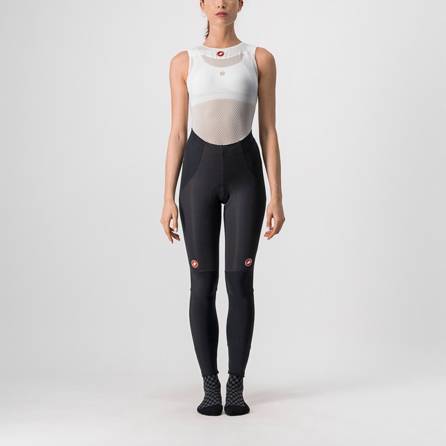 Black / Silver Rawlings SORPASSO RoS W Women Leggings | 2679WDHEB