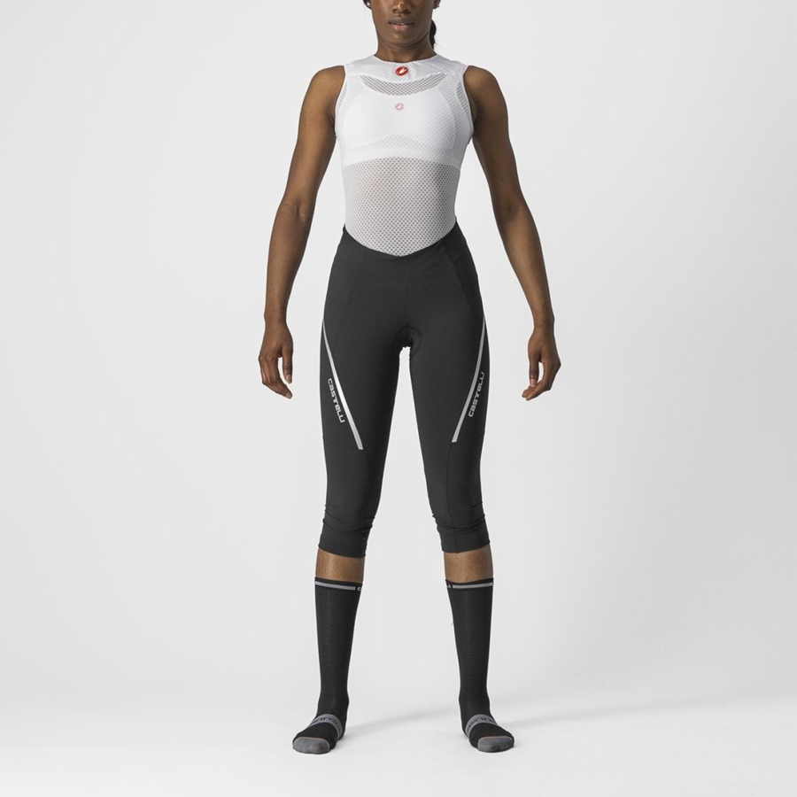 Black / Silver Rawlings VELOCISSIMA 3 KNICKER Women Leggings | 2714BCJPX