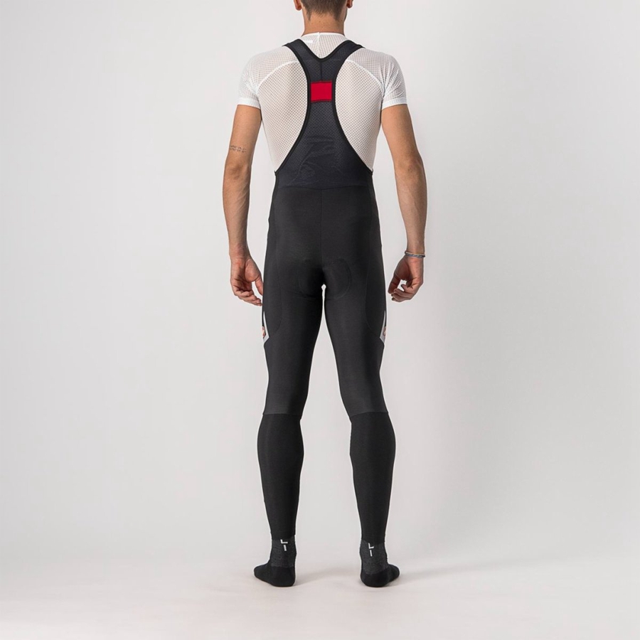 Black / Silver Rawlings VELOCISSIMO 5 Men Bib Tights | 9368BOSTX