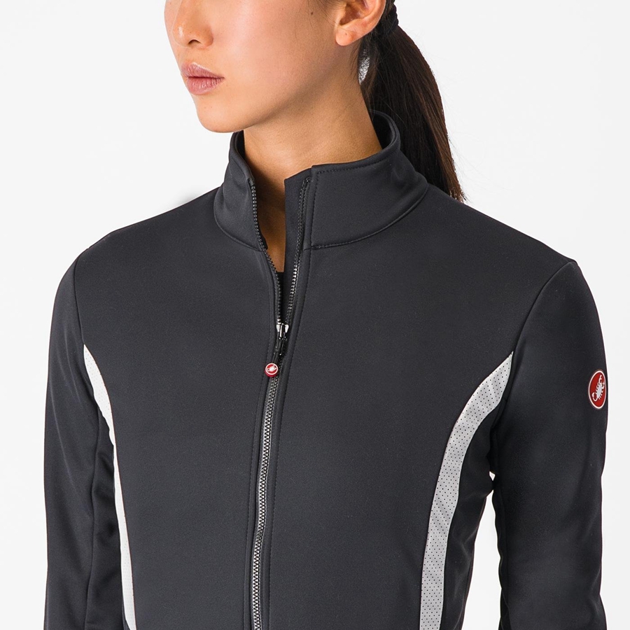 Black / White Rawlings DINAMICA 2 Women Jackets | 7609INMAZ