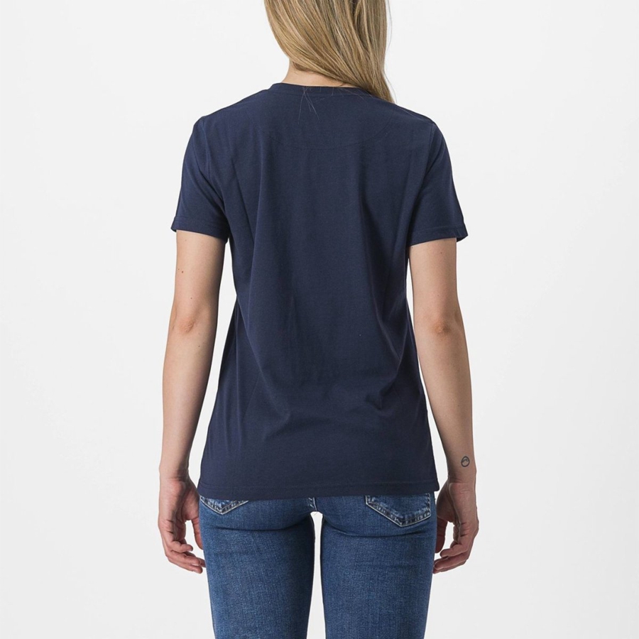 Blue Rawlings PEDALARE TEE Women Casual | 3496AZQOP