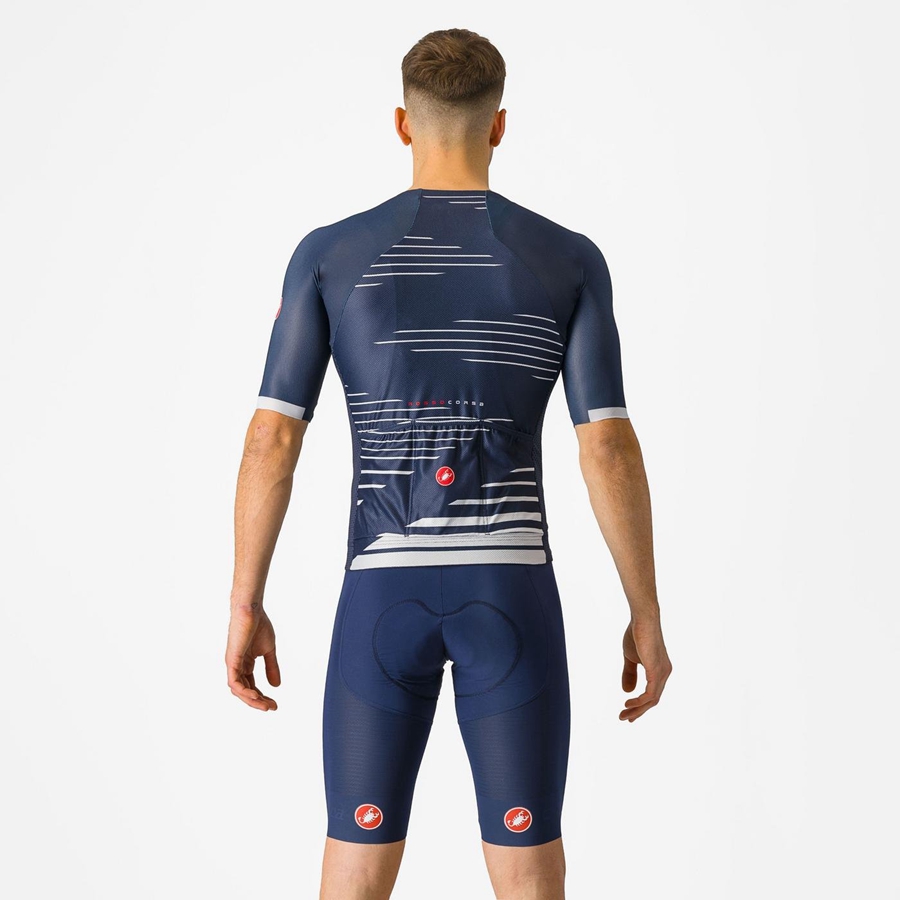 Blue Rawlings SUPERLEGGERA Men Bib Shorts | 7458QBJCO