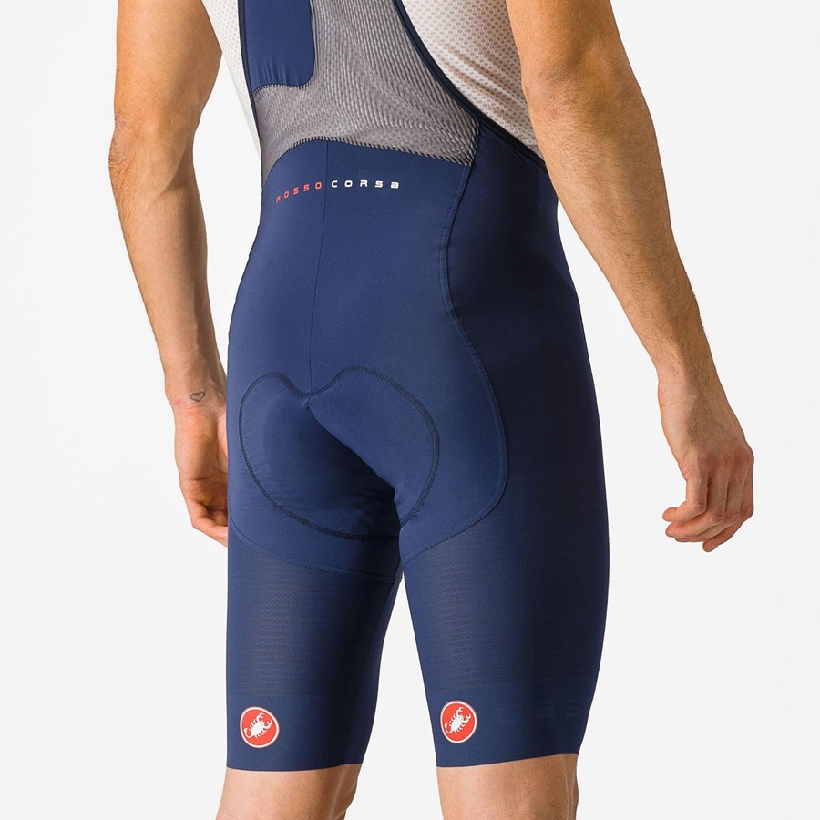 Blue Rawlings SUPERLEGGERA Men Bib Shorts | 7458QBJCO