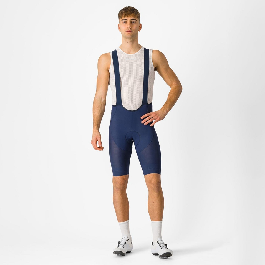 Blue Rawlings SUPERLEGGERA Men Bib Shorts | 7458QBJCO