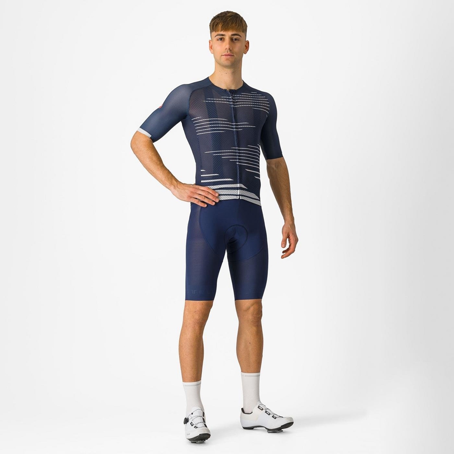 Blue Rawlings SUPERLEGGERA Men Bib Shorts | 7458QBJCO