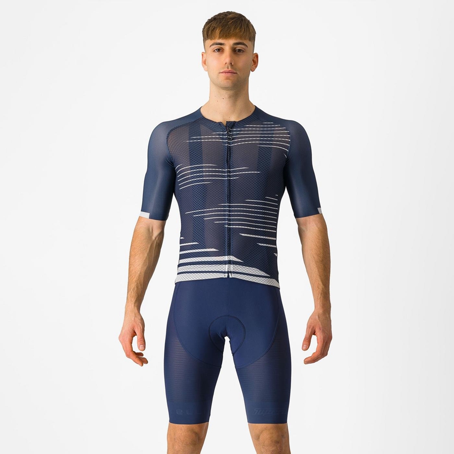 Blue Rawlings SUPERLEGGERA Men Bib Shorts | 7458QBJCO