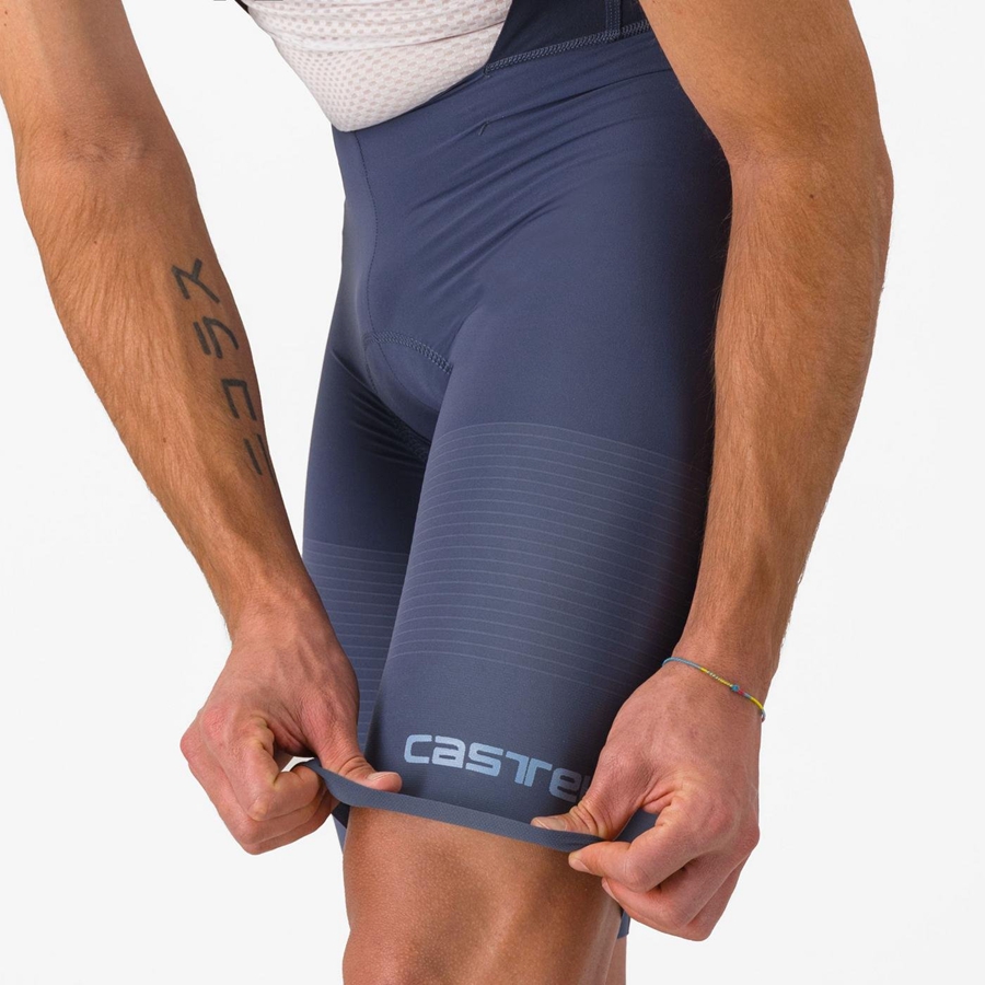 Blue / Grey Blue Rawlings PREMIO Men Bib Shorts | 5247YIKXZ