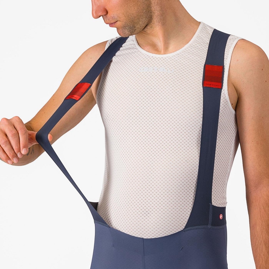 Blue / Grey Blue Rawlings PREMIO Men Bib Shorts | 5247YIKXZ