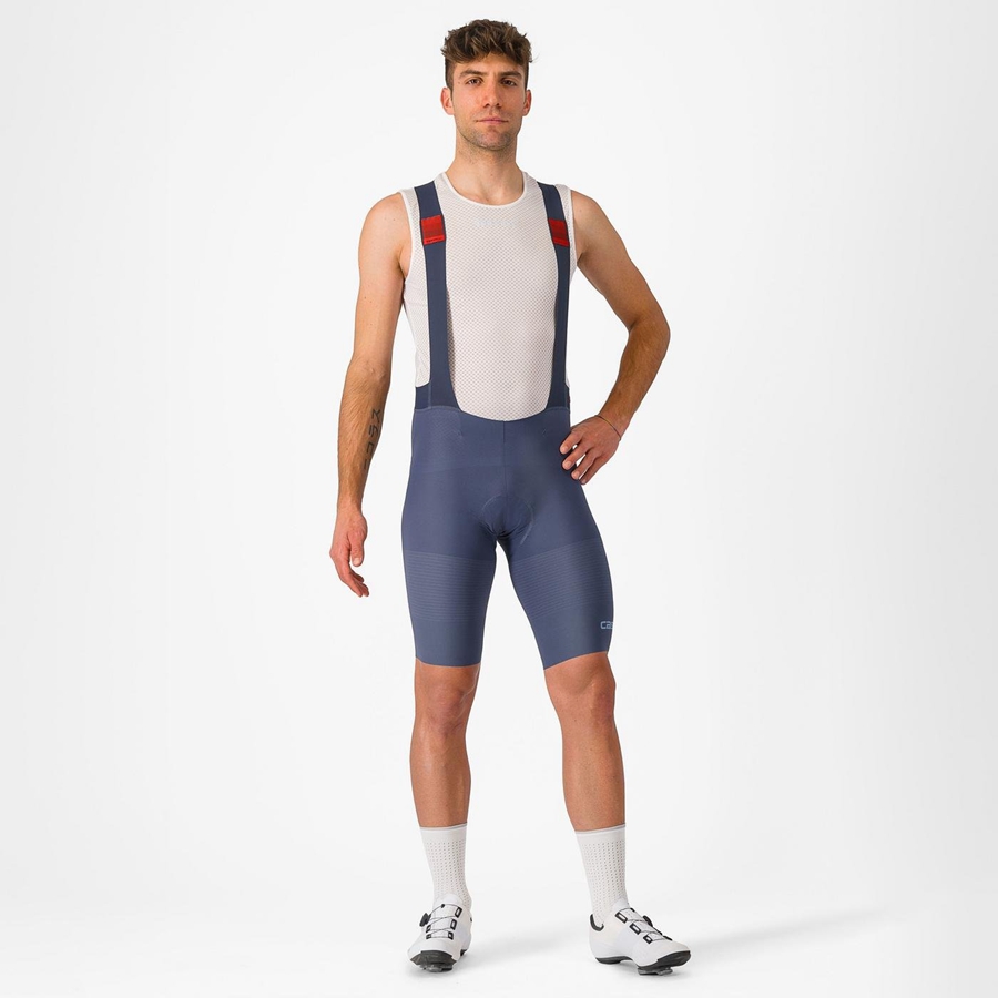 Blue / Grey Blue Rawlings PREMIO Men Bib Shorts | 5247YIKXZ