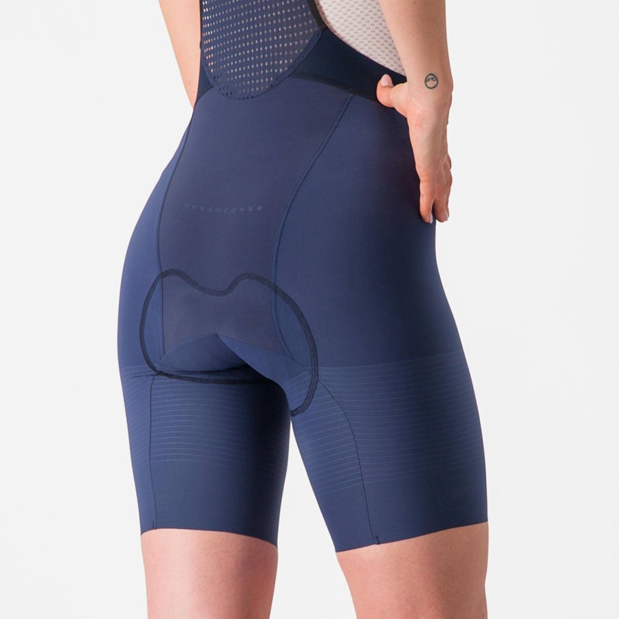 Blue / Grey Blue Rawlings PREMIO W Women Bib Shorts | 6092PSIGQ