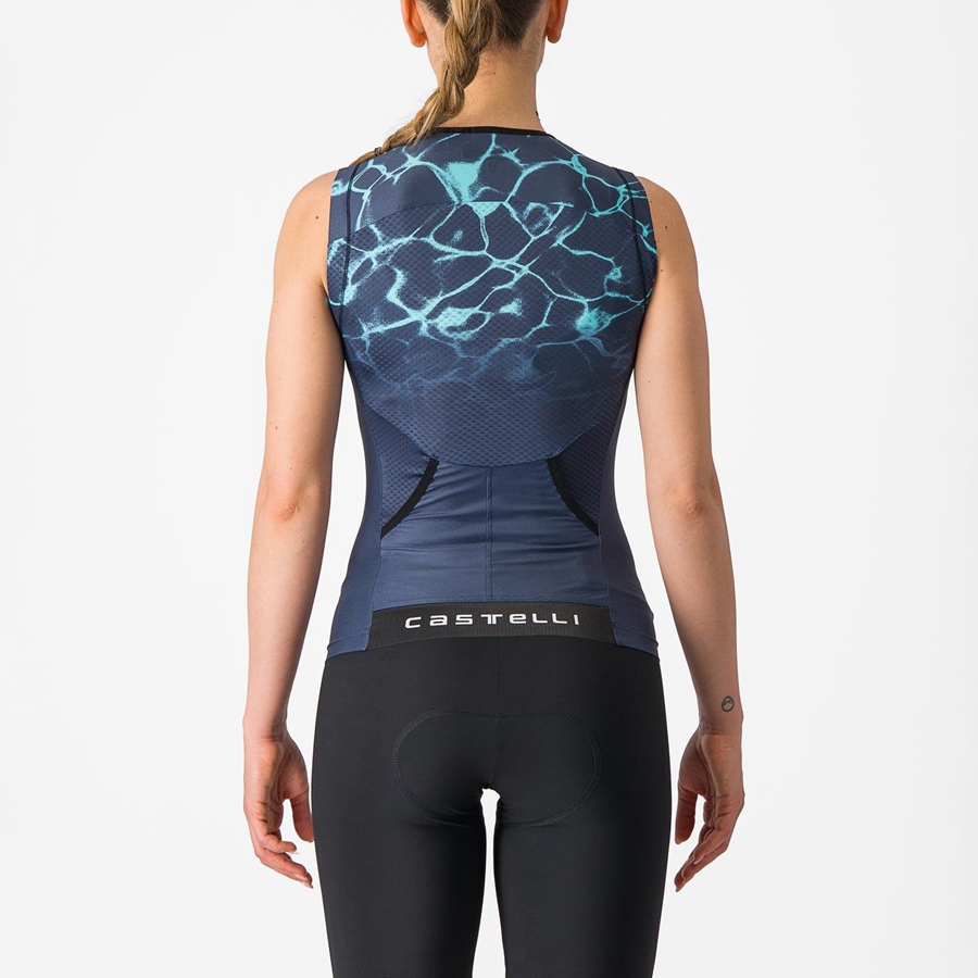 Blue / Light Rawlings FREE 2 W TRI SINGLET Women Suits | 0435BDORX