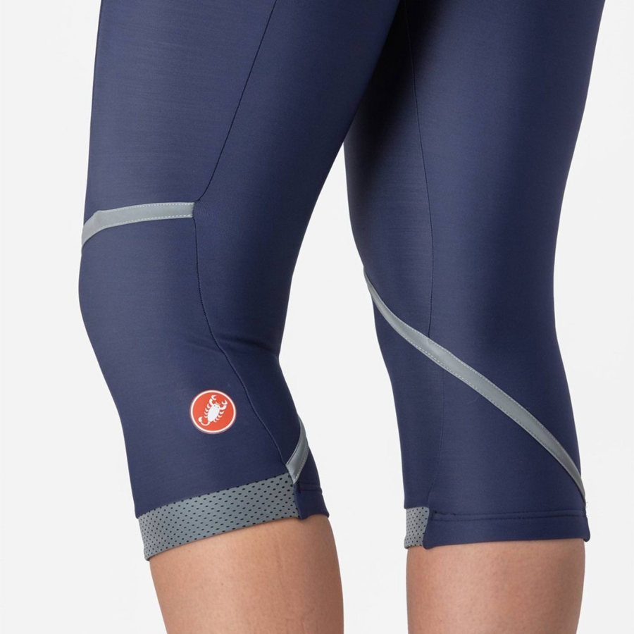 Blue / Silver Rawlings VELOCISSIMA THERMAL KNICKER Women Leggings | 0417MLBWR