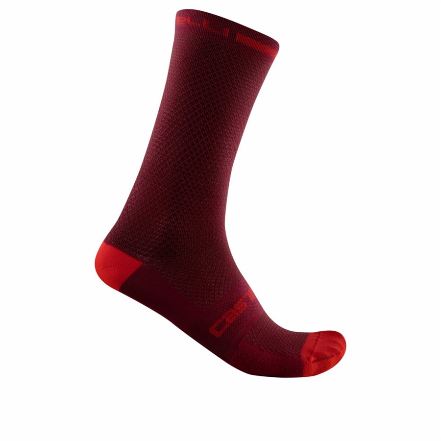 Burgundy Rawlings SUPERLEGGERA T 18 Men Socks | 9312HMCFZ