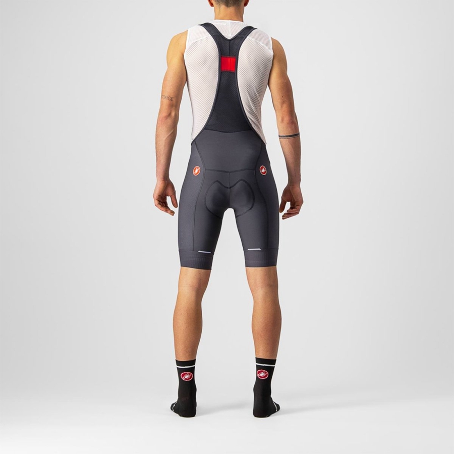 Dark Grey Rawlings COMPETIZIONE Men Bib Shorts | 4978MJXVW