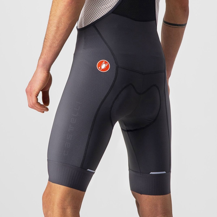 Dark Grey Rawlings COMPETIZIONE Men Bib Shorts | 4978MJXVW