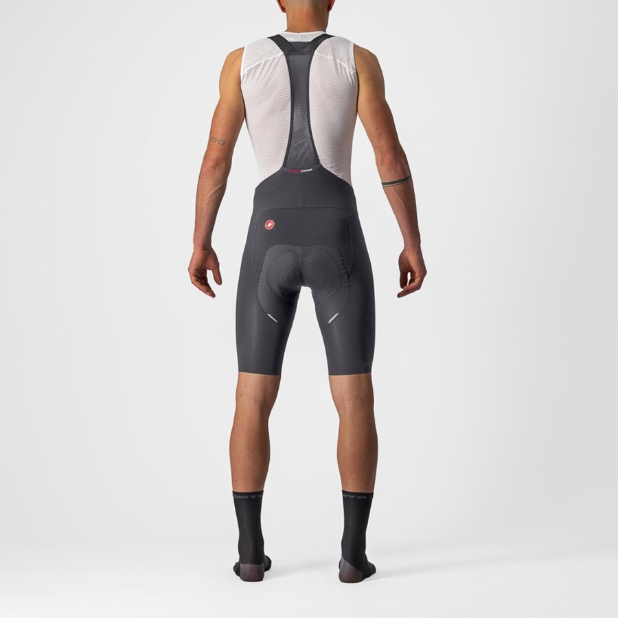 Dark Grey Rawlings FREE AERO RC Men Bib Shorts | 5098BRDUM