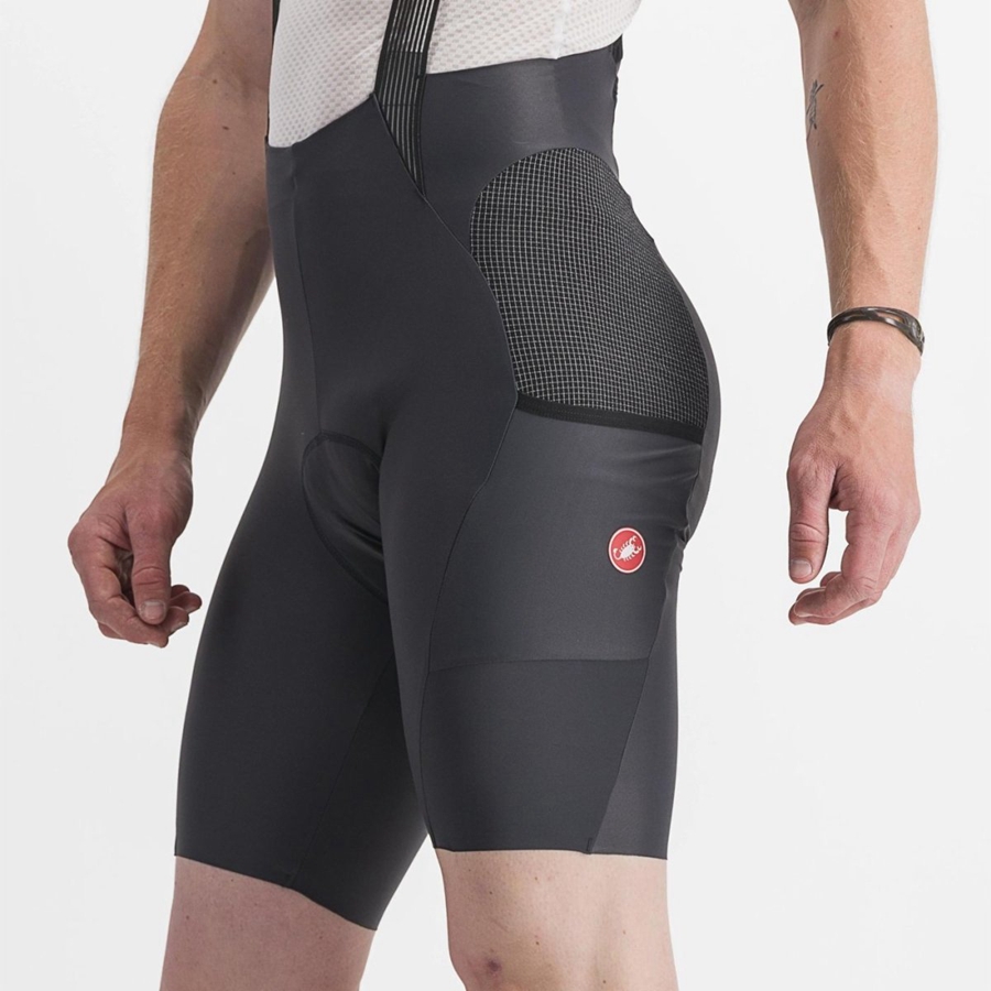 Dark Grey Rawlings FREE UNLIMITED Men Bib Shorts | 9173IOYKD