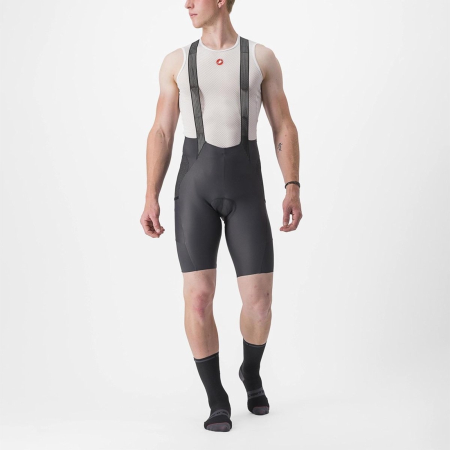 Dark Grey Rawlings FREE UNLIMITED Men Bib Shorts | 9173IOYKD