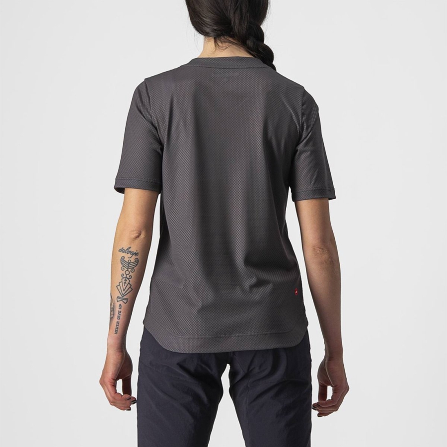 Dark Grey Rawlings TRAIL TECH W TEE Women Jersey | 3857LAUXJ