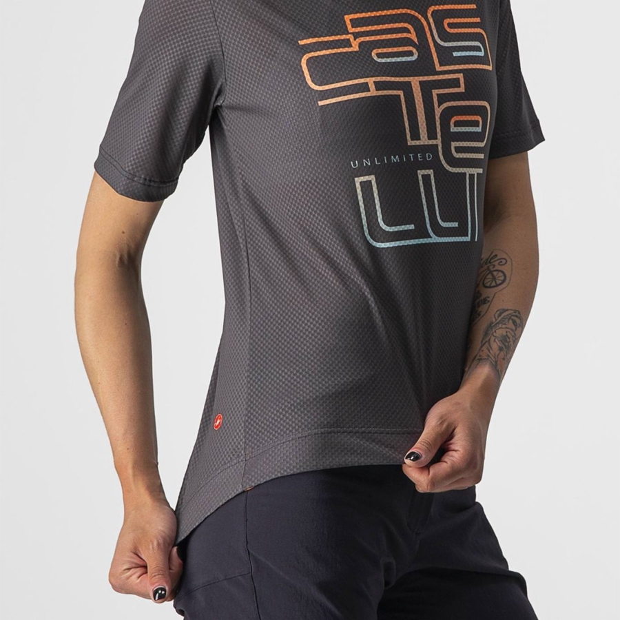 Dark Grey Rawlings TRAIL TECH W TEE Women Jersey | 3857LAUXJ