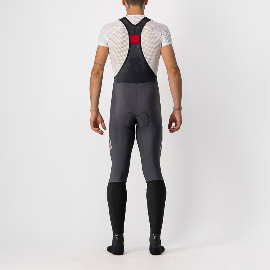 Dark Grey / Silver Rawlings VELOCISSIMO 5 Men Bib Tights | 7691ZDOQS