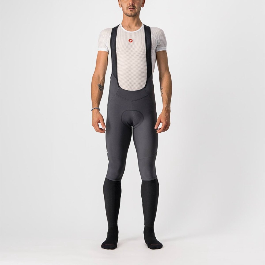 Dark Grey / Silver Rawlings VELOCISSIMO 5 Men Bib Tights | 7691ZDOQS