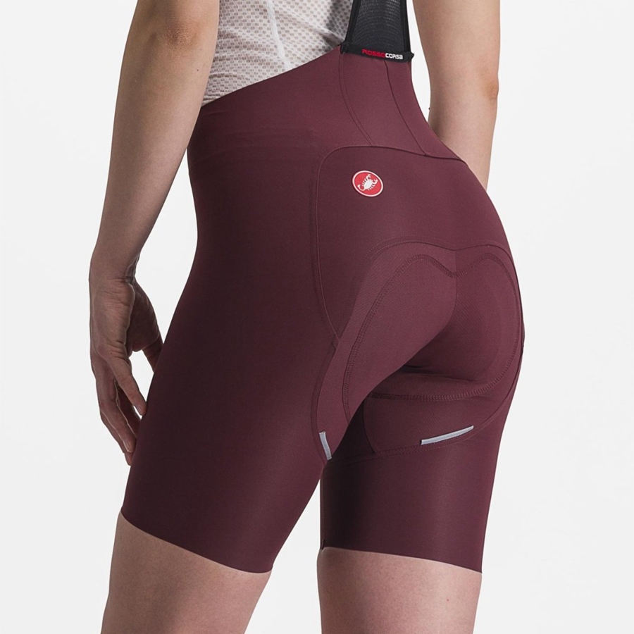 Deep Burgundy Rawlings FREE AERO RC W Women Bib Shorts | 8934KXPIH