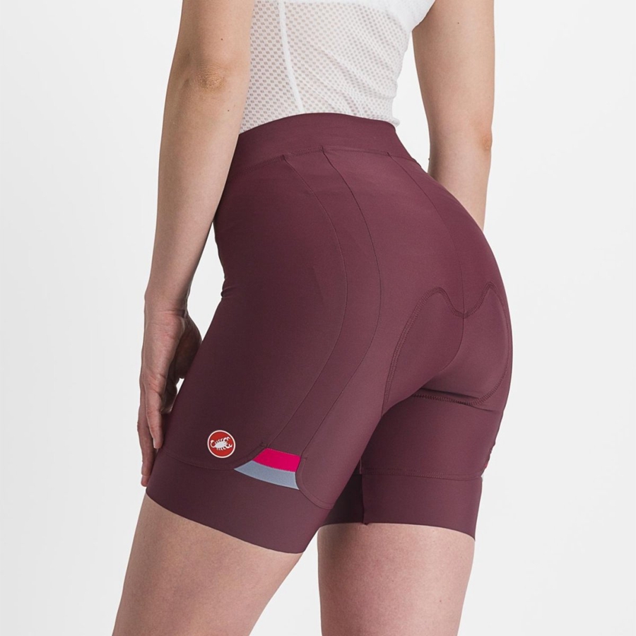 Deep Burgundy / Red Rawlings PRIMA Women Shorts | 0673EXSFD